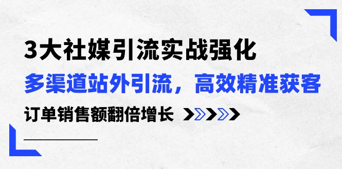 3大社媒引流实操强化，多渠道站外引流/高效精准获客/订单销售额翻倍增长/forums-/archives/category/rjgj-/archives/category/gjx-/archives/category/wzzy-/spjxAI小栈