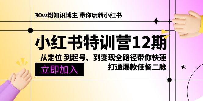 小红书特训营12期：从定位 到起号、到变现全路径带你快速打通爆款任督二脉/forums-/archives/category/rjgj-/archives/category/gjx-/archives/category/wzzy-/spjxAI小栈