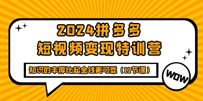 2024拼多多短视频变现特训营，知识的丰厚比起金钱更可靠（11节课）/forums-/archives/category/rjgj-/archives/category/gjx-/archives/category/wzzy-/spjxAI小栈